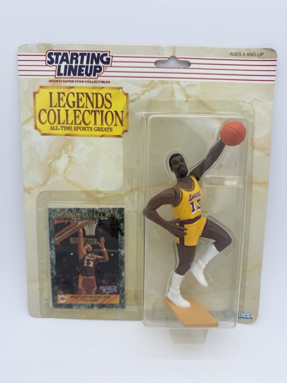 1989 Kenner Starting Lineup WILT CHAMBERLAIN - Legends Figure & Card New Sealed!